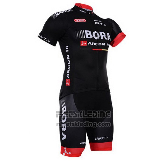 2016 Fietskleding Bora Zwart Korte Mouwen en Koersbroek